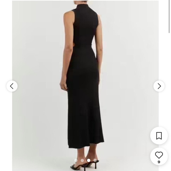 Dissh Knit NWT Sutherland Black High Neck Cutout Dress M - Picture 3 of 9